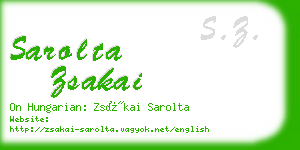 sarolta zsakai business card